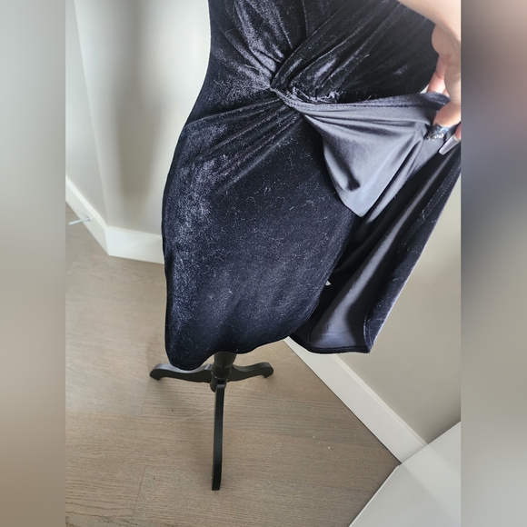Black Velvet Mini Dress - Picture 9 of 9